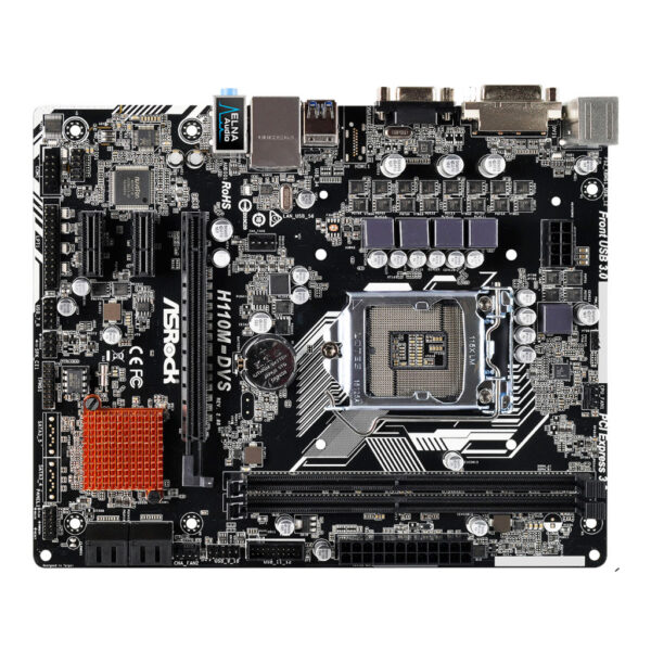 MOTHER BOARD ASROCK H110M-DVS 1151 DDR4 - Imagen 2