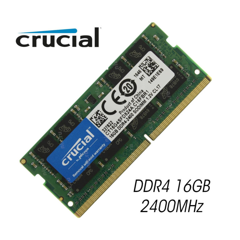 Computadoras Guatemala Soluciones 360 MEMORIA 16GB DDR4 2400 CRUCIAL NOTEBOOK