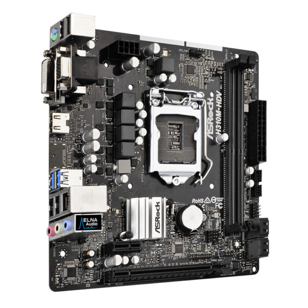 MOTHERBOARD ASROCK H310CM-HDV 1151 DDR4 - Imagen 4