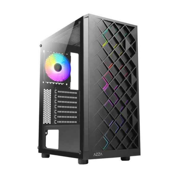 CASE GAMER AZZA MID ATX 280B SPECTRA BALCK - Imagen 2